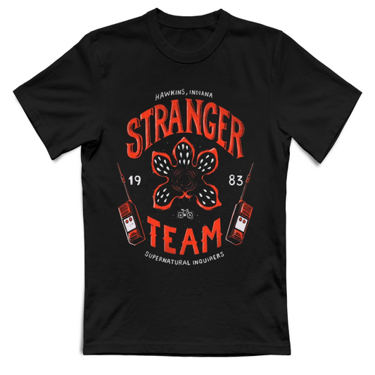 T-Shirt Unisex Adulti e Bambini Stranger Things Stranger Team