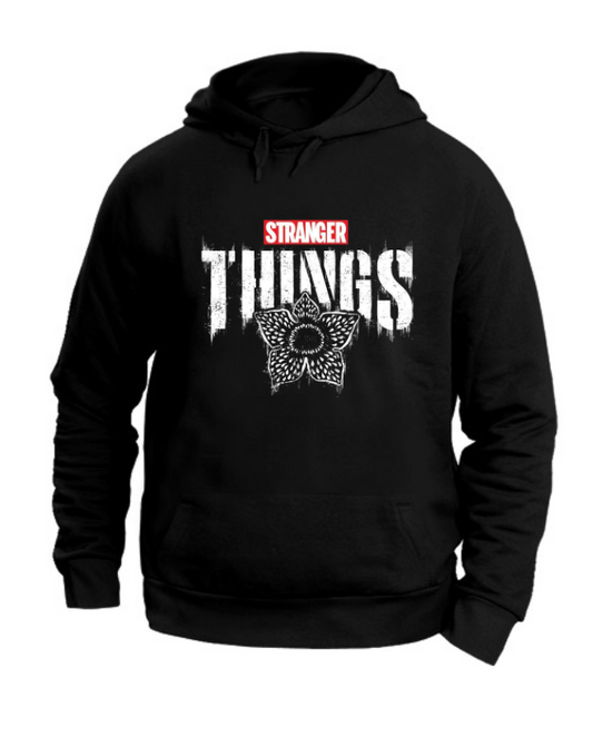 FELPA CON CAPPUCCIO UNISEX ADULTI E BAMBINI STRANGER THINGS