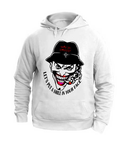 FELPA CON CAPPUCCIO UNISEX ADULTI E BAMBINI SMILE