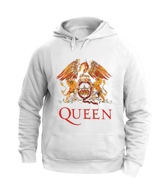 FELPA CON CAPPUCCIO UNISEX ADULTI E BAMBINI QUEEN