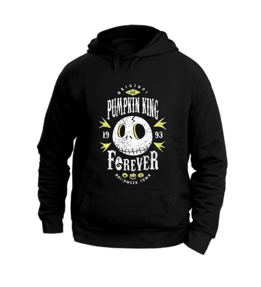 FELPA CON CAPPUCCIO UNISEX ADULTI E BAMBINI PUMPKIN JACK SKELETRON