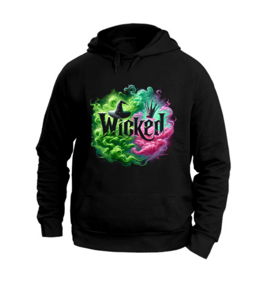 FELPA CON CAPPUCCIO UNISEX ADULTI E BAMBINI WICKED