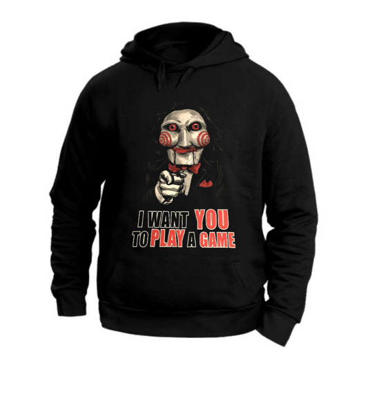 FELPA CON CAPPUCCIO UNISEX ADULTI E BAMBINI SAW I