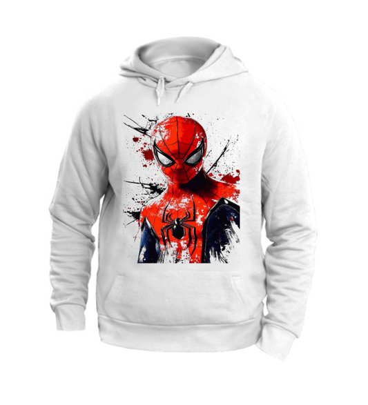FELPA CON CAPPUCCIO UNISEX ADULTI E BAMBINI SPIDERMAN